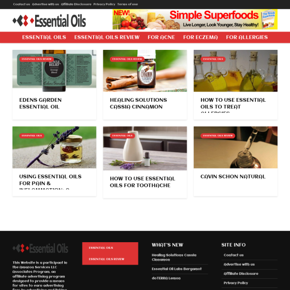 Essential Oil Website