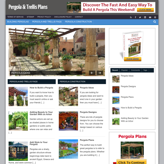 Pergola & Trellis Plans Website