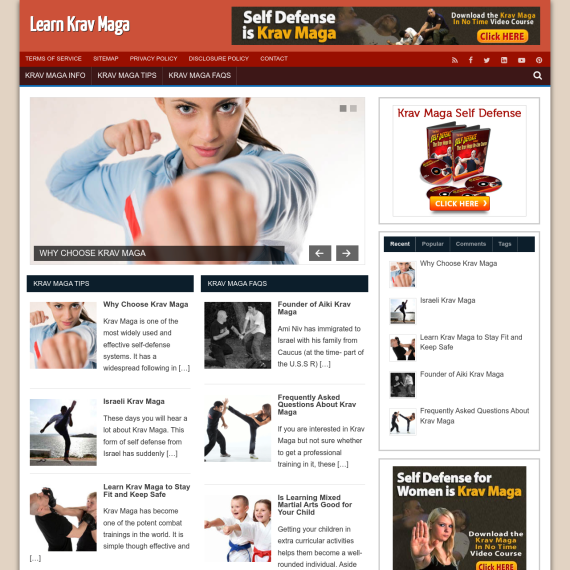 Learn Krav Maga Website
