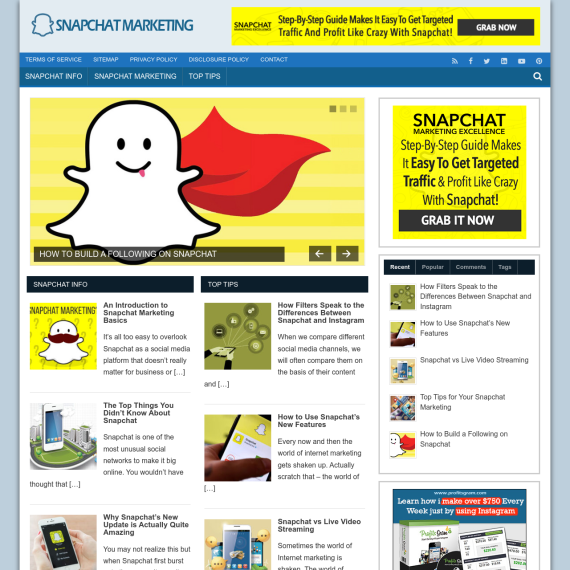 SNAPCHAT MARKETING Website