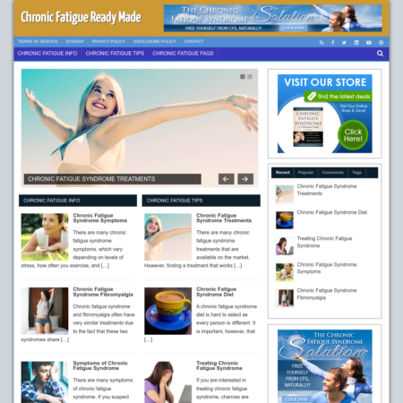 Chronic Fatigue Ready Made Website