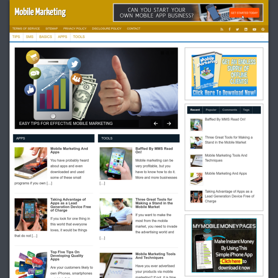 Mobile Marketing Website