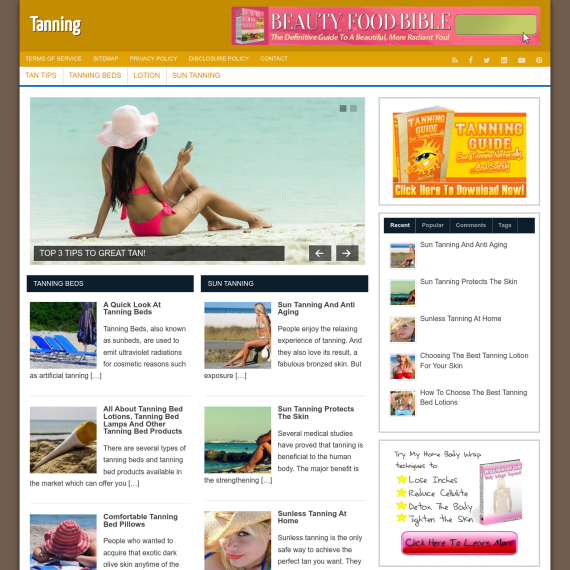 Tanning Website