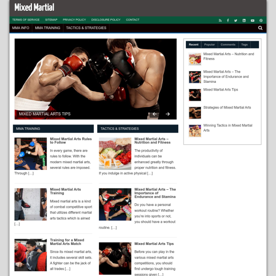 Mixed Martial Website