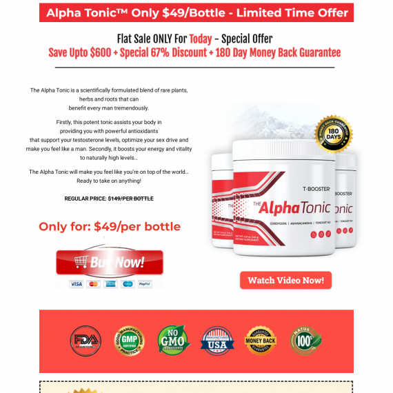 Alpha Tonic Landing Page Website