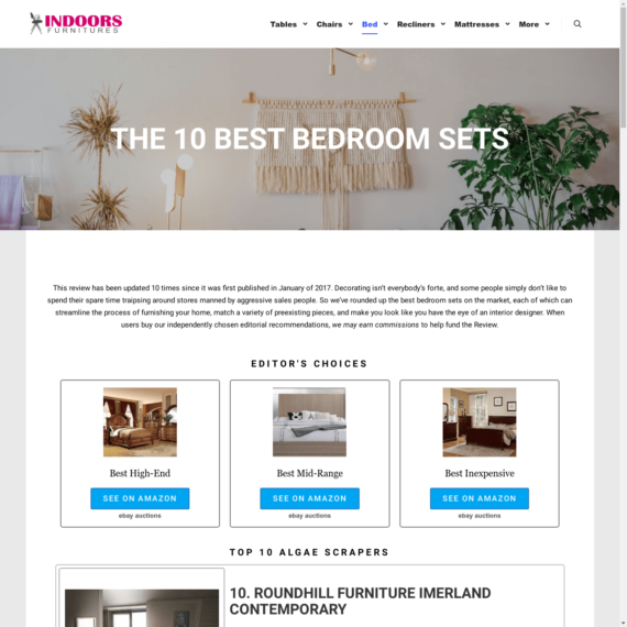 Indoor Furniture Affiliate Niche